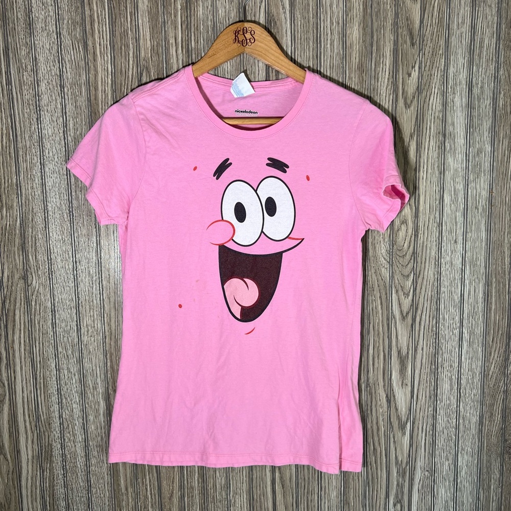 Nickelodeon Patrick Star Graphic Print Pink Short Sleeve T-Shirt Top